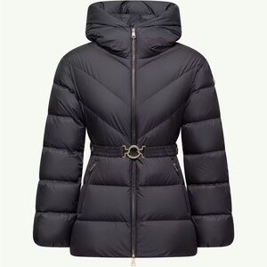 Moncler Brosse Women's Black Belted Puffer Jacket Size S/1 New WithTags NWT